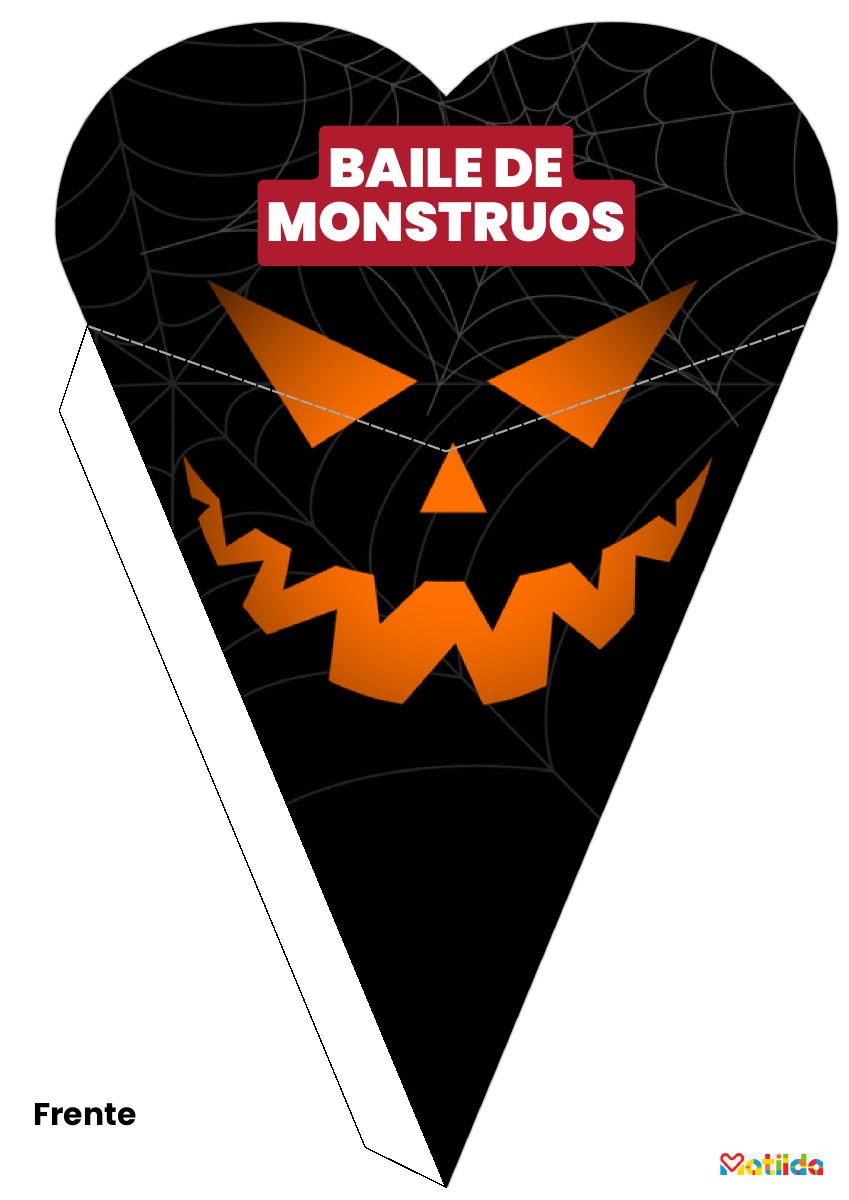 Cono de Halloween negro para baile de monstruos